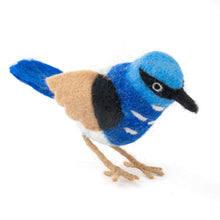 Load image into Gallery viewer, Handmade Felted Blue Wren
