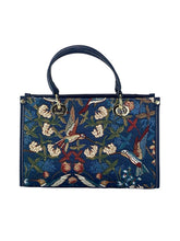 Load image into Gallery viewer, Henney Bear Top Handle Bag with Charms - Blue Hummingbird
