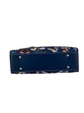 Load image into Gallery viewer, Henney Bear Top Handle Bag with Charms - Blue Hummingbird
