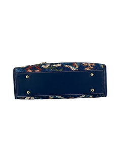 Henney Bear Top Handle Bag with Charms - Blue Hummingbird