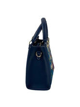 Load image into Gallery viewer, Henney Bear Top Handle Bag with Charms - Blue Hummingbird
