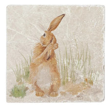 Load image into Gallery viewer, Humble Hare Marble Coasters - Hare (set of 2)
