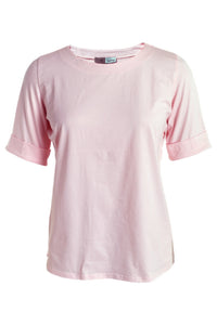 Cafe Latte Round Neck Tee - Soft Pink