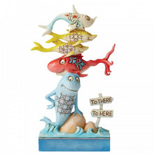 Load image into Gallery viewer, Jim Shore Dr Seuss Cat in The Hat - One Fish, Two Fish, Red Fish, Blue Fish Figurine
