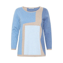 Load image into Gallery viewer, Mansted of Denmark Ines Intarsia Crew Neck Top - Soft Blue
