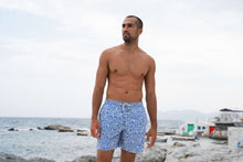 Load image into Gallery viewer, Shore Club Swim Shorts - Mediterranean Sun
