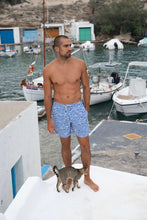 Load image into Gallery viewer, Shore Club Swim Shorts - Mediterranean Sun
