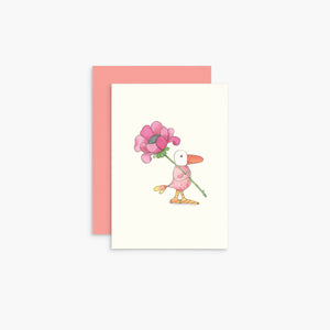 Twigseeds Mini Card - Bird with Flower