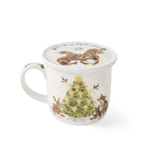 Load image into Gallery viewer, Royal Worcester Wrendale Mug &amp; Coaster Set - Oh Christmas Tree
