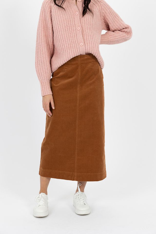 Humidity Billie Cord Skirt - Caramel