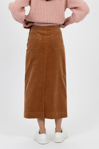 Humidity Billie Cord Skirt - Caramel