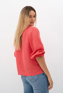 Humidity Tulum Blouse - Poppy