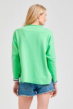 Load image into Gallery viewer, Est1971 Raw L/S Organic Cotton Sweatshirt - Apple Green
