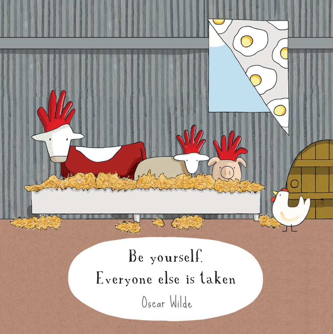 Red Tractor Designs Greeting Card - Be Yourself....