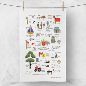 Red Tractor Tea Towel - This is Australia