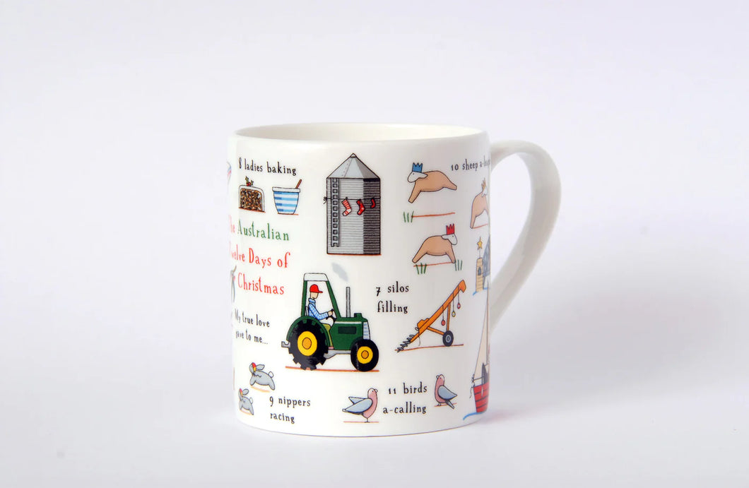 Red Tractor Christmas Mug -  The Australia 12 Days of Christmas