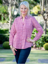 Load image into Gallery viewer, Equinox Cotton Pleat Front Shirt - Rose Daisy Print
