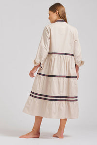 Shirty Sandy Relaxed Tiered Dress - Stone