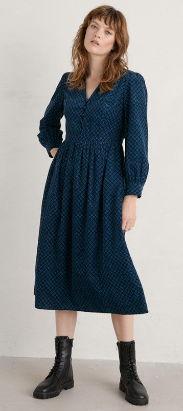 Seasalt Cornwall Rose Cottage Dress - Patchwork Ditsy Maritime