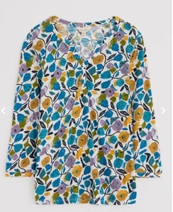 Seasalt of Cornwall Waterflow Top - Zennor Blooms Chalk