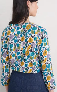 Seasalt of Cornwall Waterflow Top - Zennor Blooms Chalk