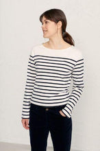 Load image into Gallery viewer, Seasalt Cornwall L/S Cotton Sailor Shirt - Falmouth Breton Chalk Midnight
