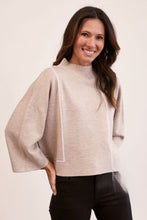 Load image into Gallery viewer, See Saw Jacquard Cape Top - Wheat/White
