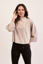Load image into Gallery viewer, See Saw Jacquard Cape Top - Wheat/White
