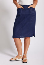 Load image into Gallery viewer, See Saw Linen Straight Skirt - Navy
