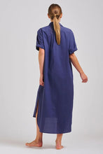 Load image into Gallery viewer, Shirty Annie Relaxed Longline Shirtdress - Navy
