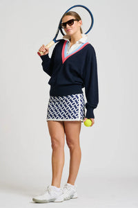 Club Madison Skort - French Navy Chain