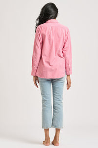 Shirty Chloe Classic Bib Front Shirt - Cherry Stripe