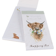 Load image into Gallery viewer, Wrendale Magnetic Shopping Pad - Daisy Coo Highland Cow
