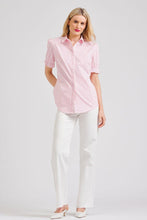 Load image into Gallery viewer, Shirty Serena Short Sleeve Shirt - White/Pink Spot
