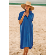 Load image into Gallery viewer, Shirty Annie Cotton Shirt Dress - Bright Blue
