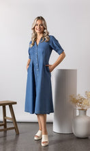 Load image into Gallery viewer, Vassalli Shaped Waist Dress - Mid Wash
