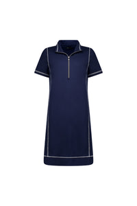 Vassalli Contrast Stitch Knit Dress - Ink