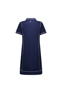 Vassalli Contrast Stitch Knit Dress - Ink
