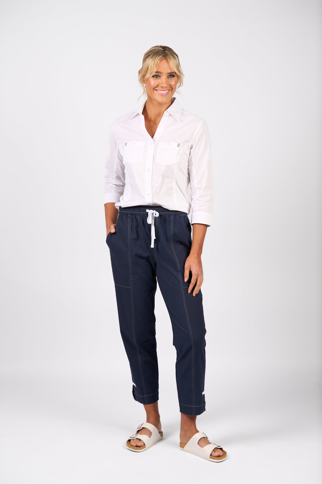 Vassalli Relaxed Leg Pant - Ink