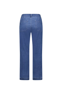 Vassalli Straight Leg Ankle Grazer Jean - Blue Hue