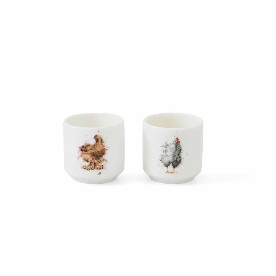 Wrendale Egg Cups - Pair of Chickens