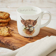 Load image into Gallery viewer, Royal Worcester Wrendale Large Mug - Thank you so Moooch
