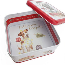 Load image into Gallery viewer, Wrendale Biscuit Tin - Santa&#39;s Little Helpers Dogs
