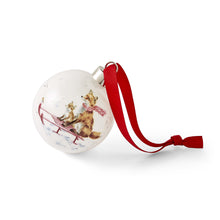 Load image into Gallery viewer, Royal Worcester Wrendale Christmas Bauble - Sleigh Ride
