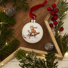 Load image into Gallery viewer, Royal Worcester Wrendale Christmas Bauble - Sleigh Ride
