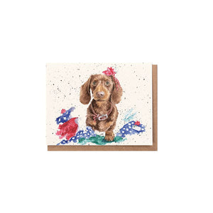 Wrendale Mini Christmas Card - Dachshund I Can Explain