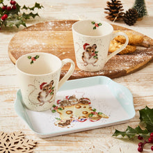 Load image into Gallery viewer, Pimpernel Wrendale Designs Mug &amp; Tray Set - Holly Jolly Mice
