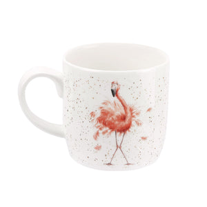 Royal Worcester Wrendale Fine Bone China Mug - Pink Ladies Flamingo