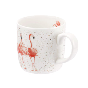 Royal Worcester Wrendale Fine Bone China Mug - Pink Ladies Flamingo