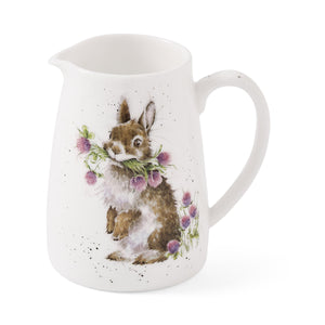 Royal Worcester Wrendale Posy Jug - Rabbit Head Clover Heals